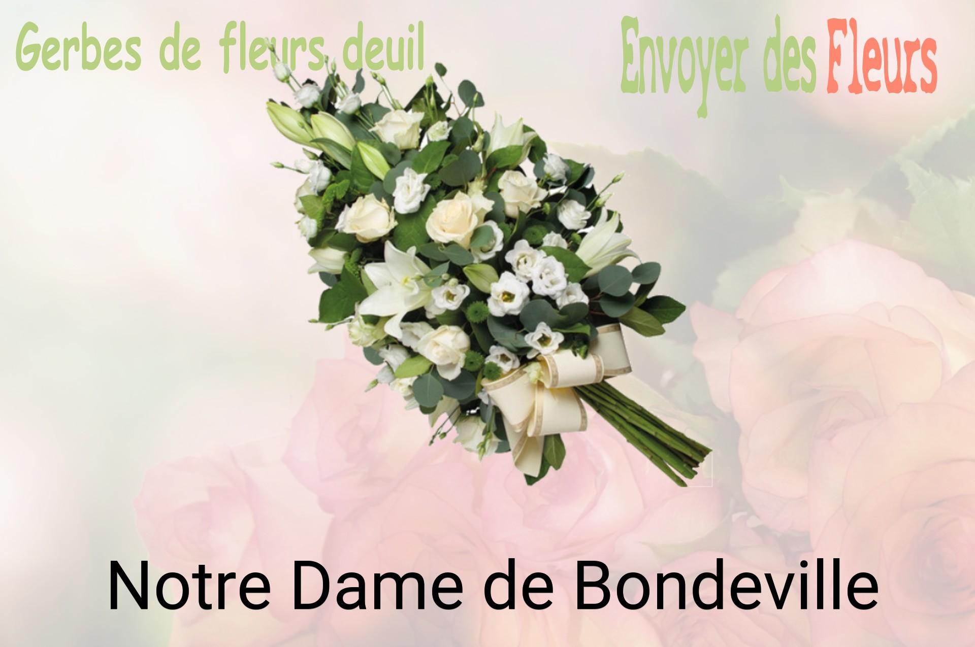 Gerbe de fleurs de deuil livrée à Notre-Dame-de-Bondeville